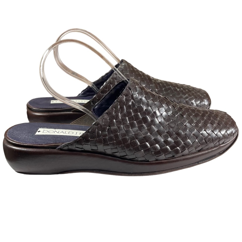 Donald J. Pliner Brown Slip On Mules Women Shoes Size 7